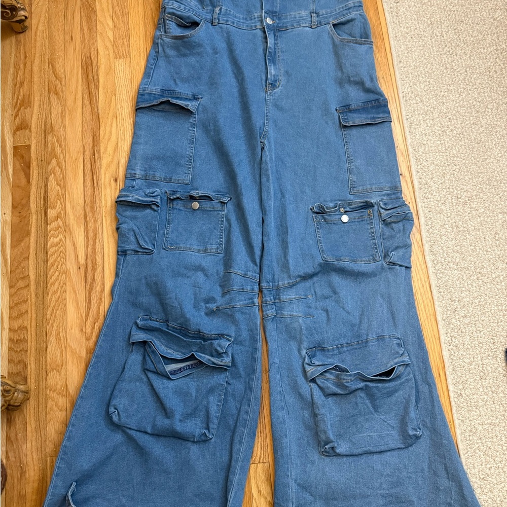 Blue Jean Jumpsuit plus size 3X - Picture 2 of 4